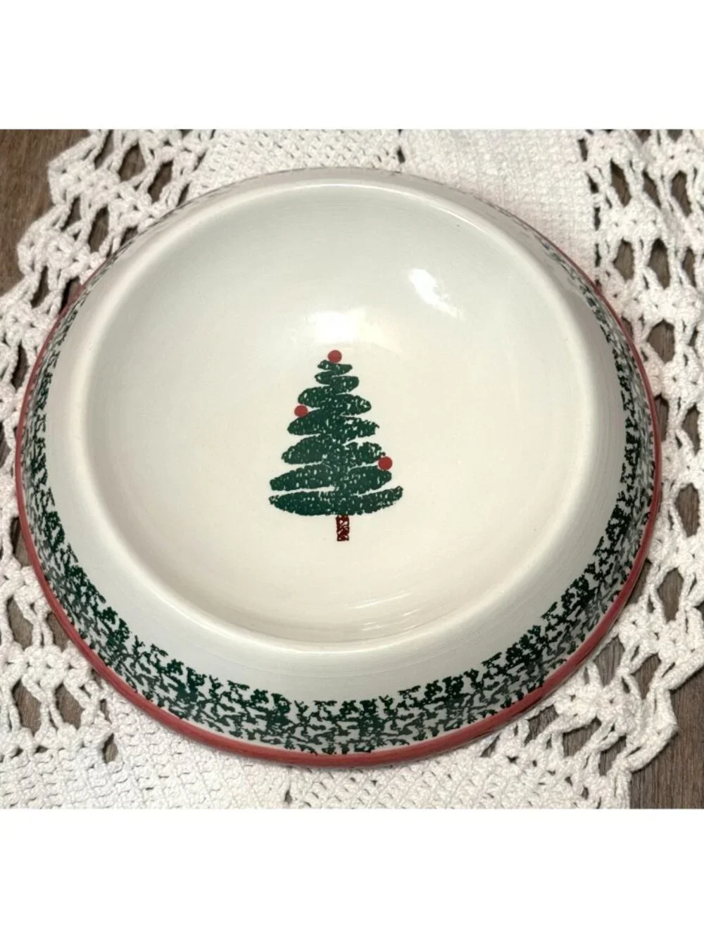Bizzirri Christmas Tree Ceramic Serving Bowl Made In Italy - Festive Holiday Des